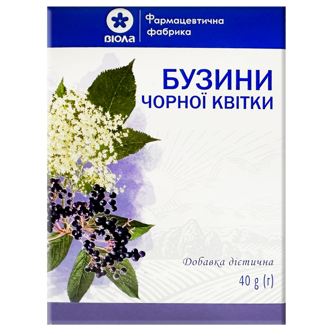 Бузина чорна (Sambucus nigra) квіти 40g/1.4 Oz