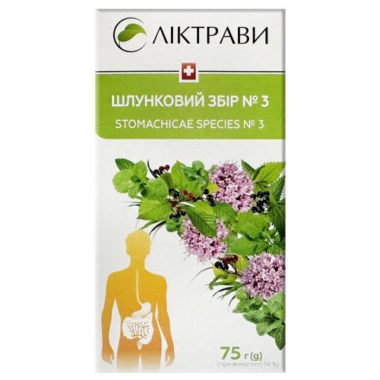 Herbal Mix for Digestion Health Support №3 (with Sweet Flag, Nettle, Valerian Root and Mint) 75g/2.6 Oz