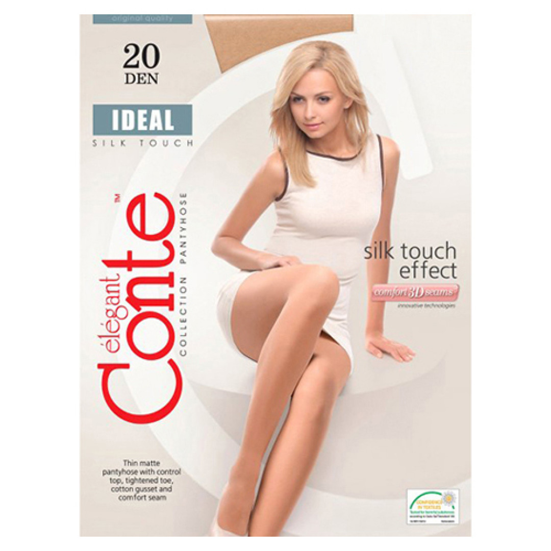 Прозорі панчохи Conte Ideal 20 Den Bronz, 3