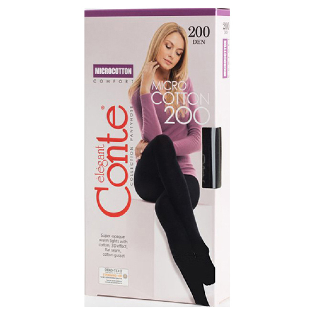 Напівпрозорі колготки Conte Microcotton 200 Den
