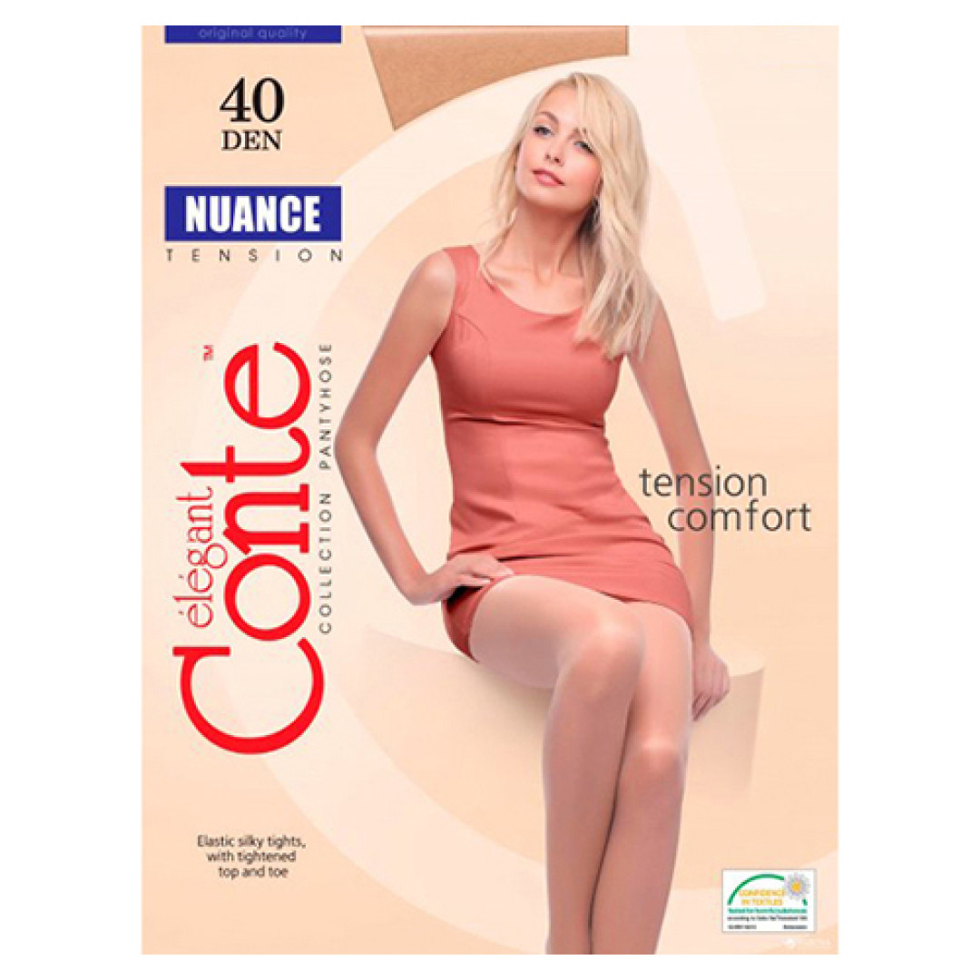 Прозорі колготки Conte Nuance 40 Den Mocca, 2