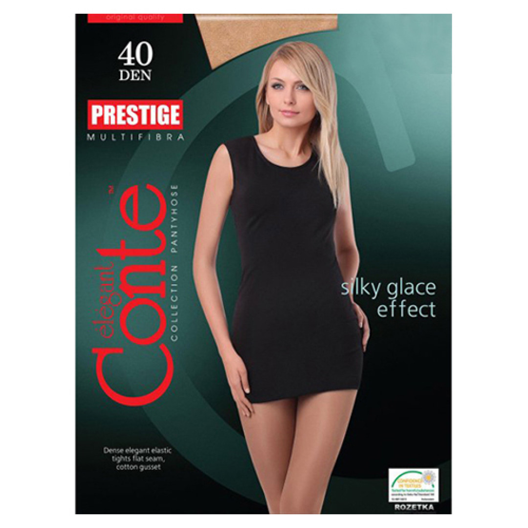 Напівпрозорі колготки Conte Prestige 40 Den Бежевий, 5
