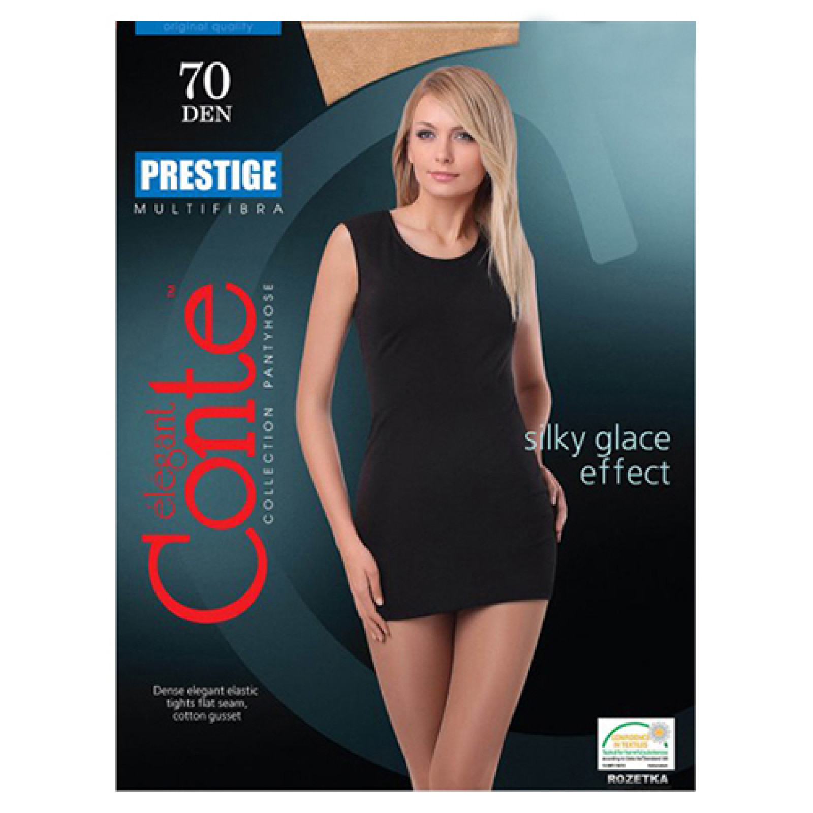 Прозорі панчохи Conte Prestige 70 Den Mocca, 2