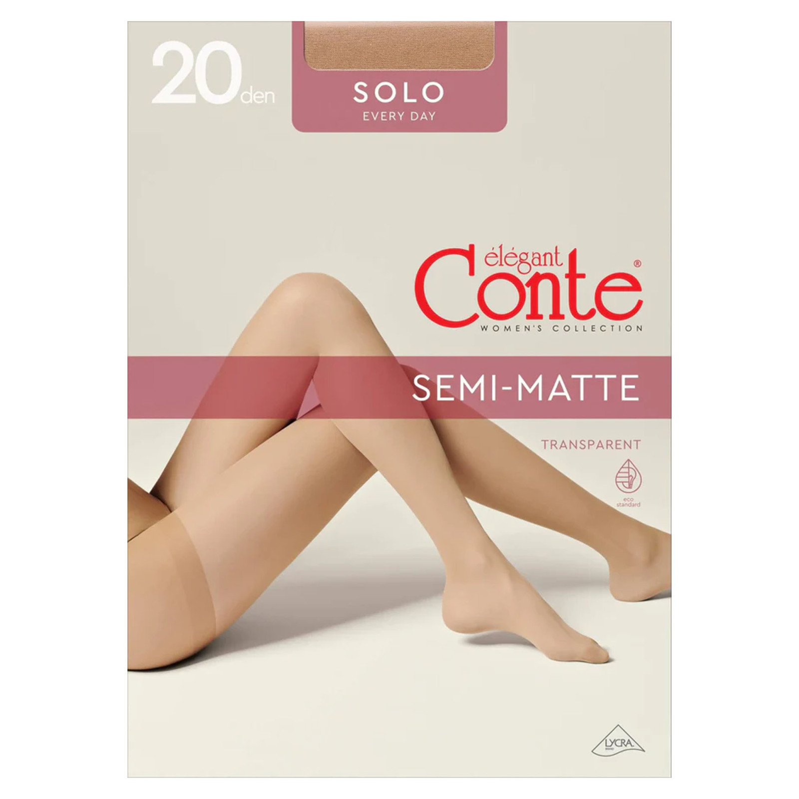 Прозорі колготки Conte Solo 20 Den Natural, 4