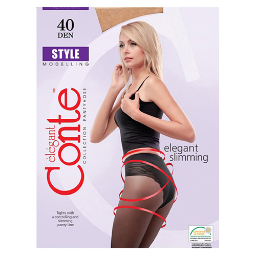Прозорі колготки Conte Style 40 Den Nero, 2