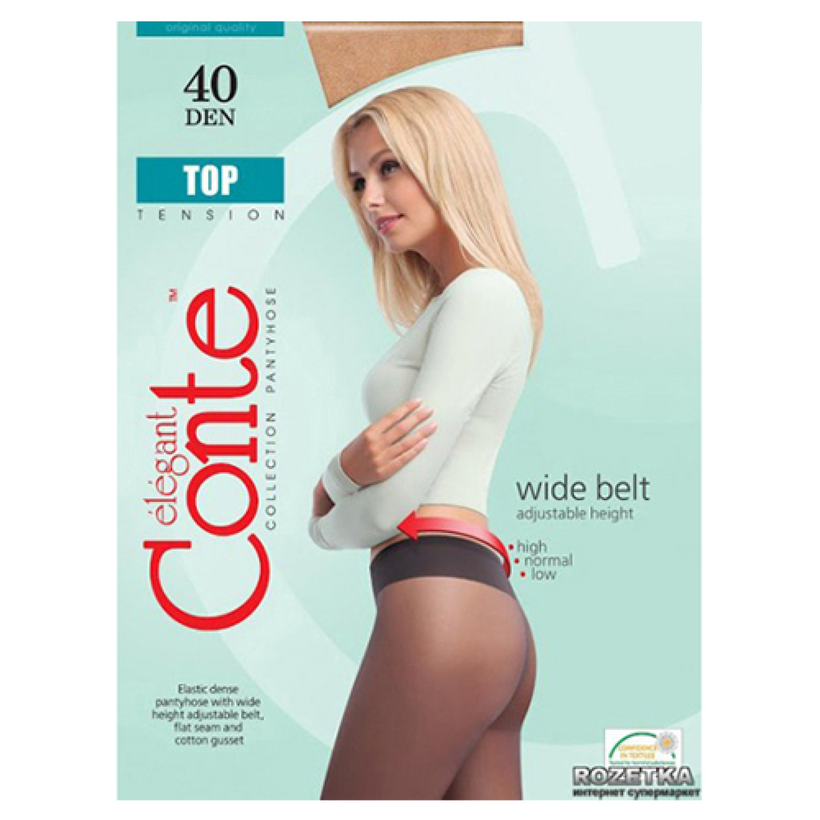 Прозорі панчохи Conte Top 40 Den Bronz, 4