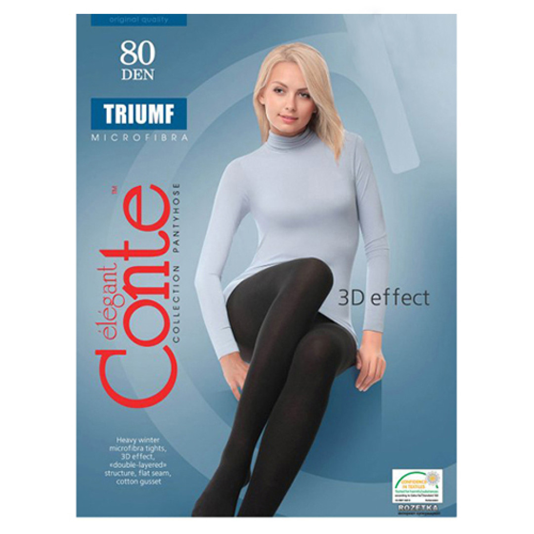 Прозорі колготки Conte Triumf 80 Den Mocca, 2