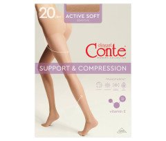Прозорі колготки Conte Active Soft 20 Den Nero, 4 Прозорі колготки Conte Active Soft 20 Den Nero, 4