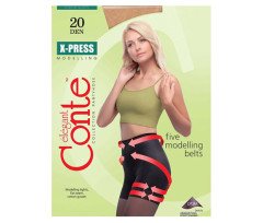Conte прозрачные колготки X-Press 20 DenКолготки женские Conte X-Press 20 Den Shade, 2
