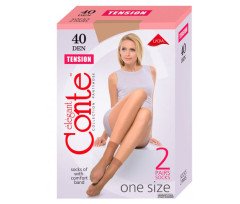 Шкарпетки Conte Tension 40 Den (2 пари) Bronz