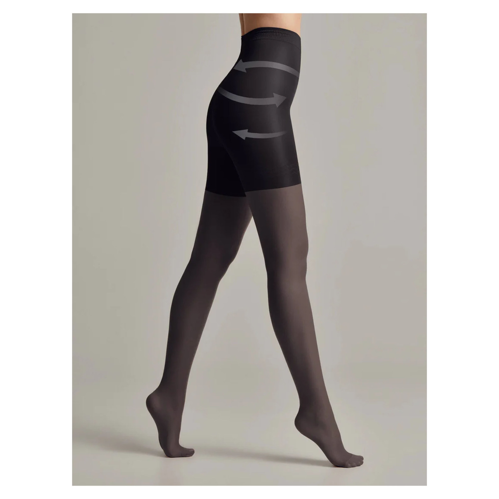 Прозорі панчохи Conte Control 20 Den Nero, 4