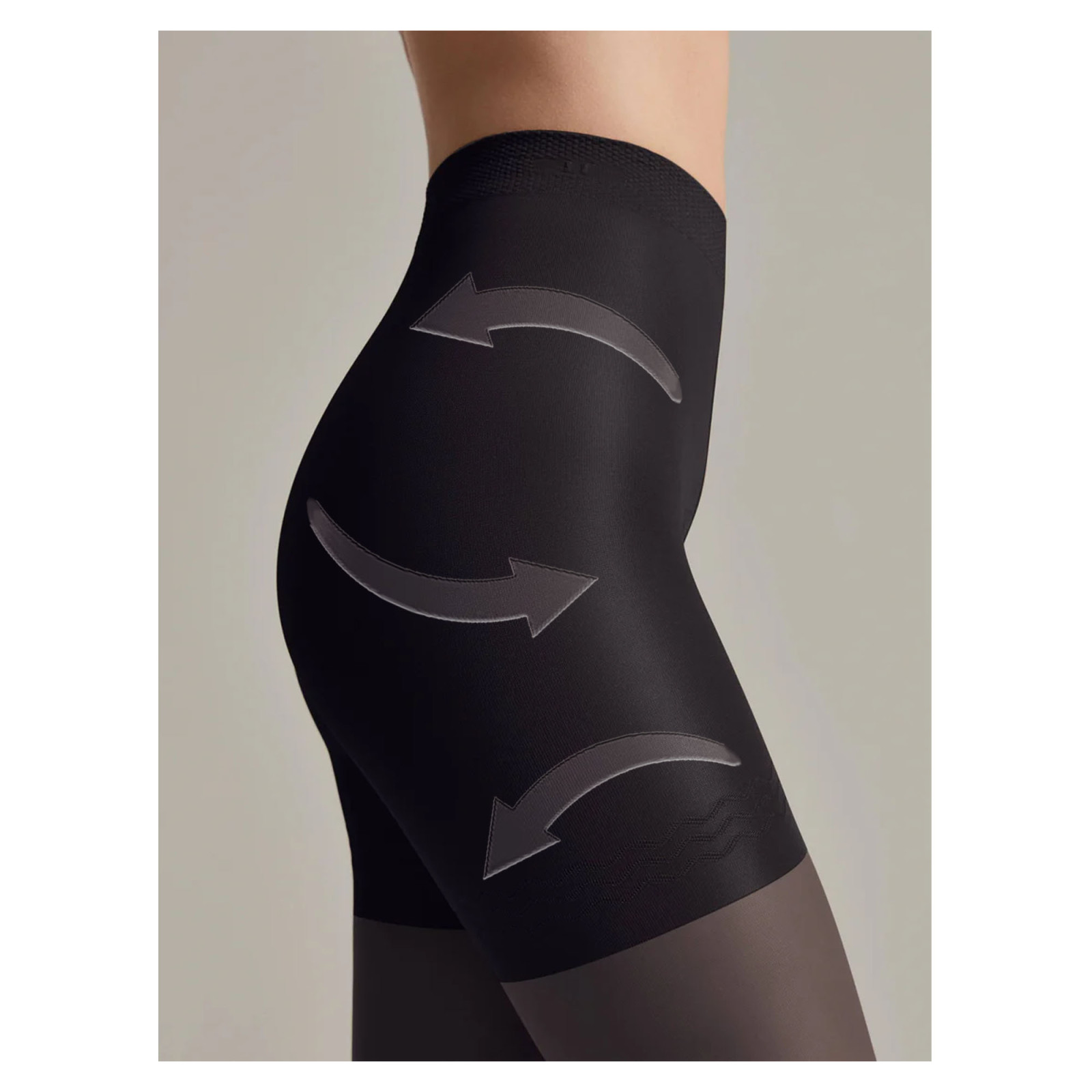 Прозорі панчохи Conte Control 40 Den Nero, 3