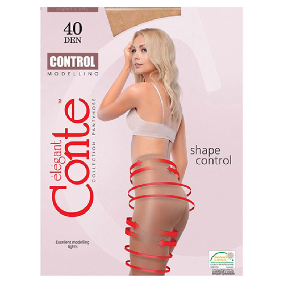 Прозорі панчохи Conte Control 40 Den Shade, 3