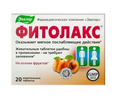 Evalar - Fitolax (20 tablets) - Natural Digestive Help with Senna, Dill and Dried Apricot