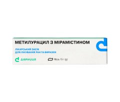 Methyluracil with Miramistin Ointment 15g/0.5 Oz Methyluracil with Miramistin Ointment 15g/0.5 Oz