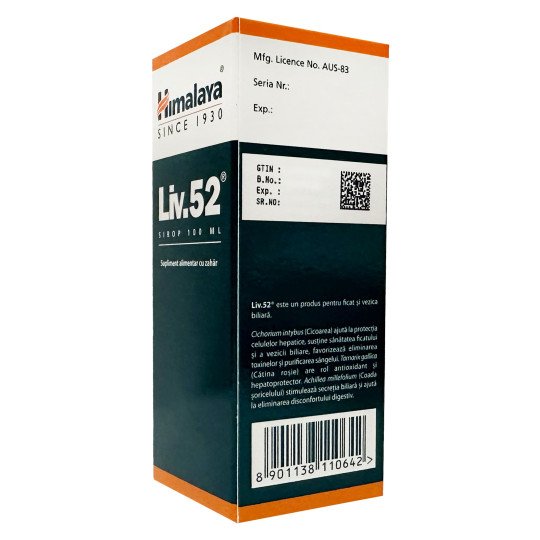 LIV.52 Syrup for Liver Support 100ml/3.4 Fl Oz LIV.52 Syrup for Liver Support 100ml/3.4 Fl Oz