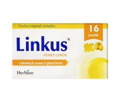 Linkus Sore Throat Lozenges with Natural Honey and Lemon (16 Count)