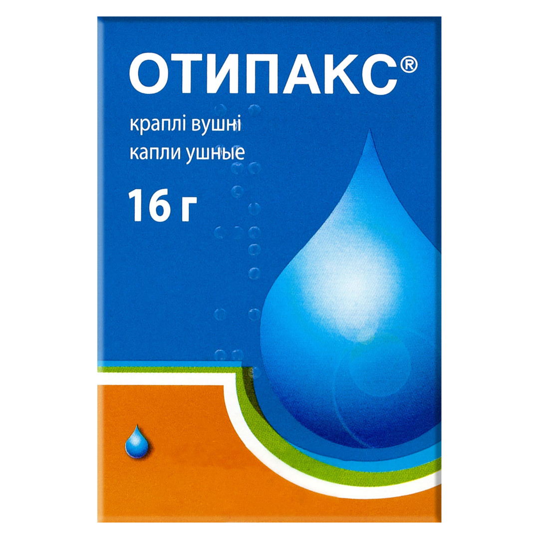 Вушні краплі Отіпакс 16g/0.5 Oz