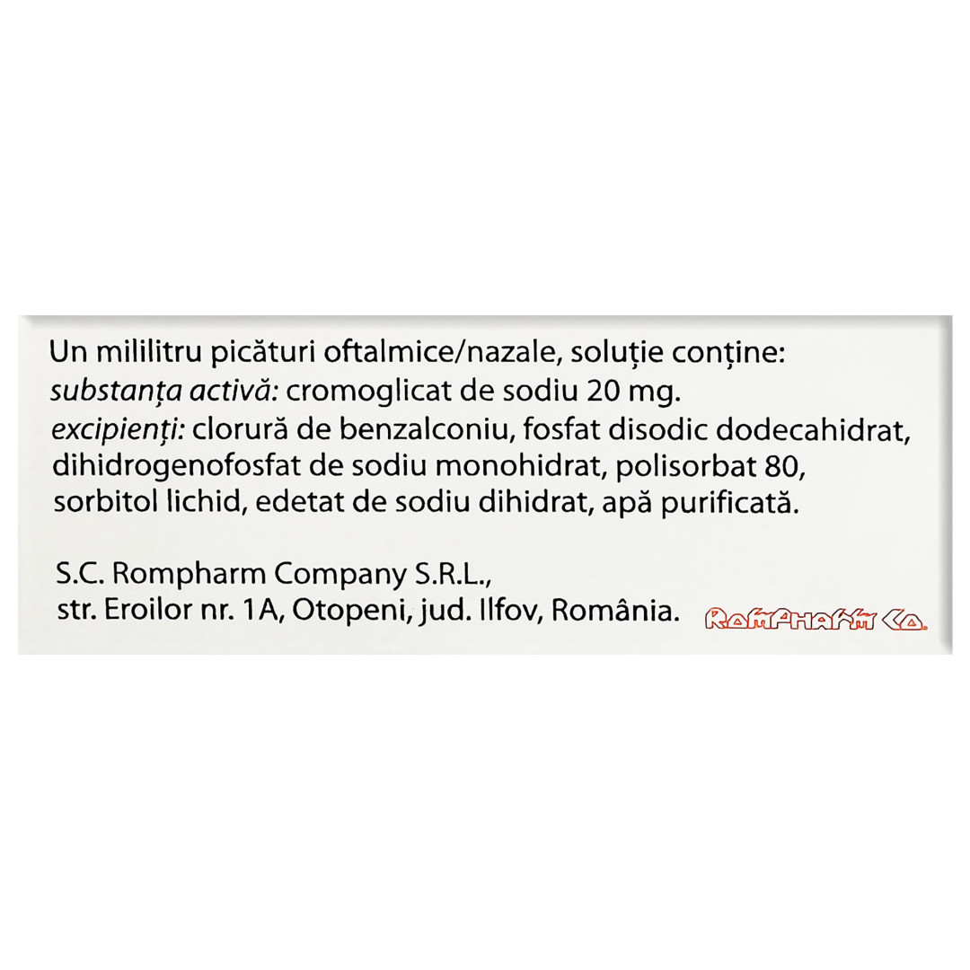 Очні краплі Cromorom 10ml/0.33 Fl Oz - Rompharm Company