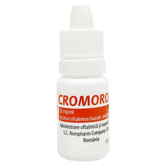 Cromorom Eye Drops 10ml/0.33 Fl Oz - Rompharm Company