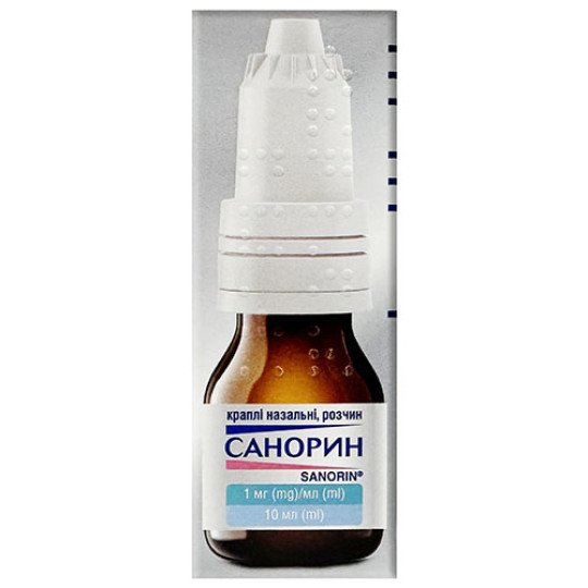 Sanorin 0,1% Nasal Drops 10ml/0.34 Fl Oz