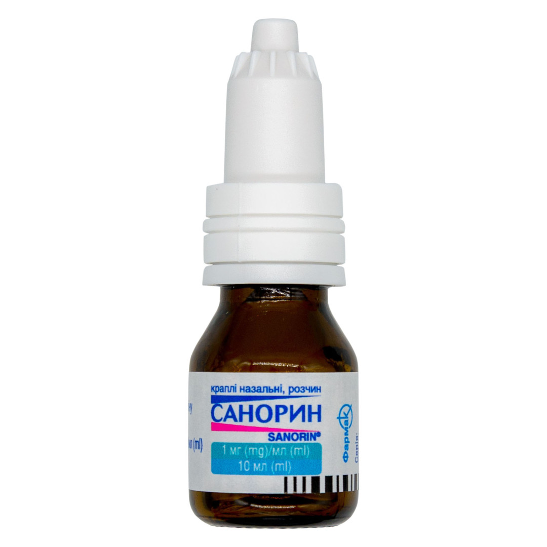 Назальні краплі Sanorin 0,1% 10ml/0.34 Fl Oz