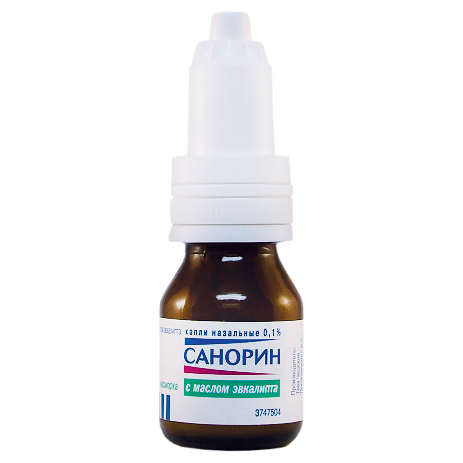 Назальні краплі Sanorin з евкаліптовою олією 10ml/0.34 Fl Oz (емульсія)
