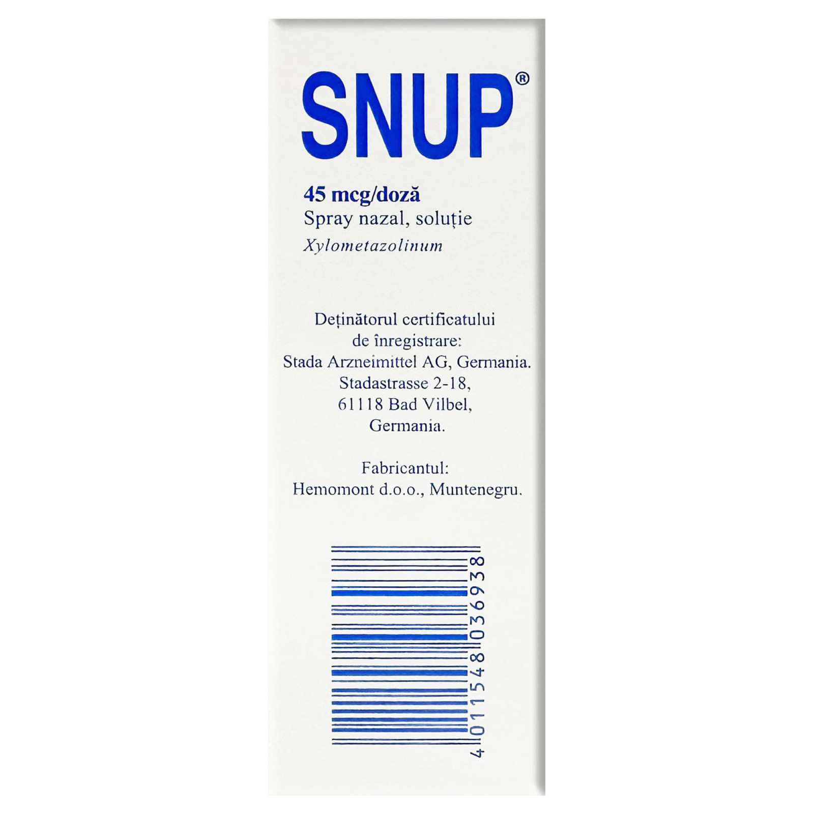 Назальний спрей Snup 0,05% 15ml/0.5 Fl Oz