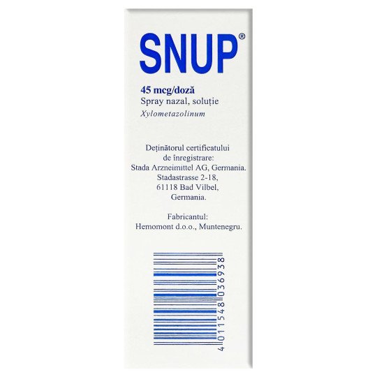 Snup Nasal Spray 0,05% 15ml/0.5 Fl Oz Snup Nasal Spray 0,05% 15ml/0.5 Fl Oz