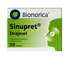 Sinupret with Gentiana, Primrose, Elderberry and Verbena Extracts (50 dragees) - Promotes Clear Nasal Passages and Sinuses