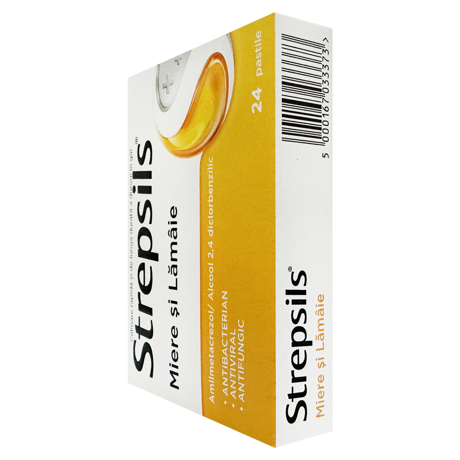 Льодяники Strepsils з медом і лимоном, що заспокоюють (24 Count)
