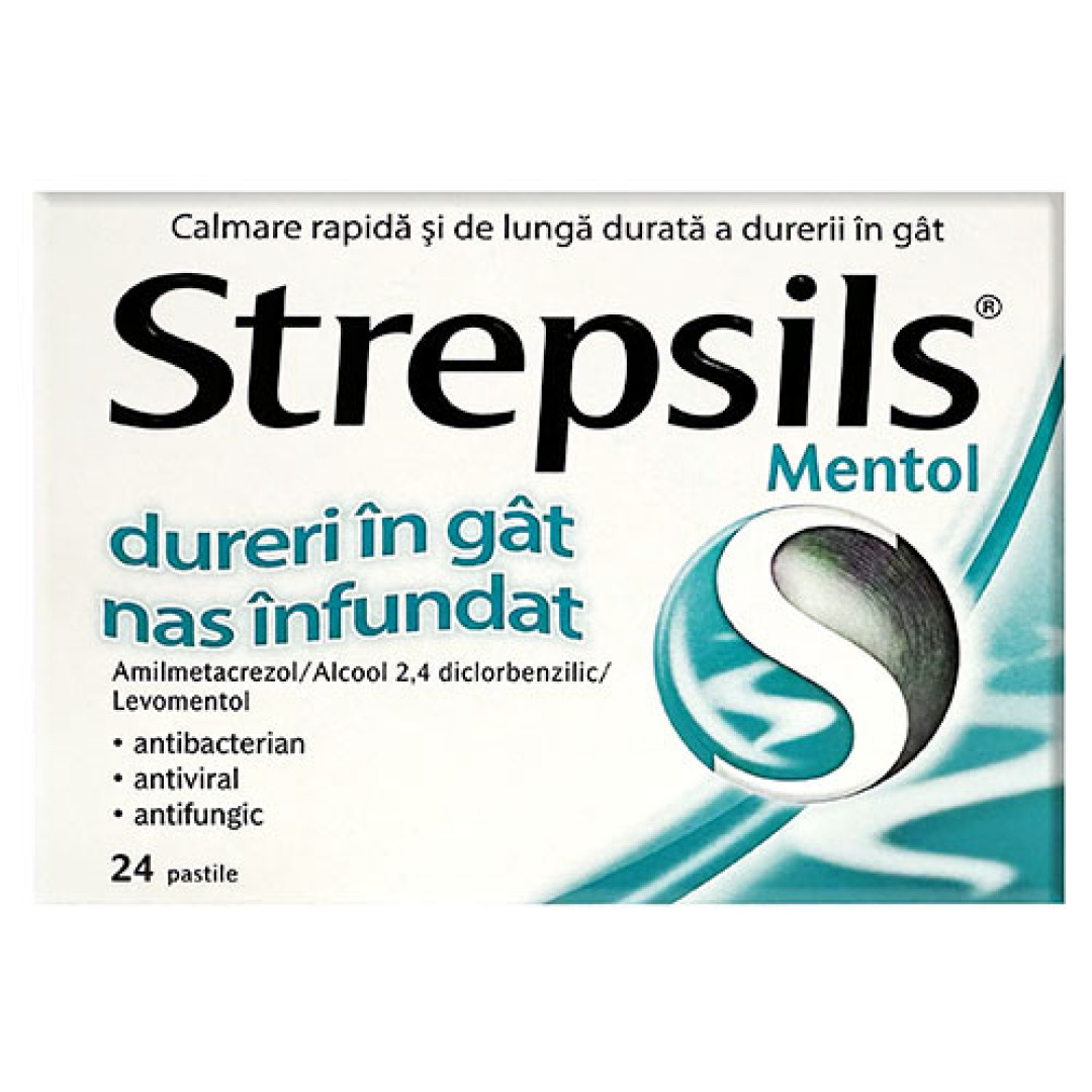 Льодяники Strepsils з ментолом (24 Count)