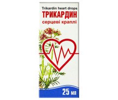TriCardin Oral Drops for Healthy Heart with Valerian Root, Motherwort and Hawthorn Extracts 25ml/0.85 Fl Oz