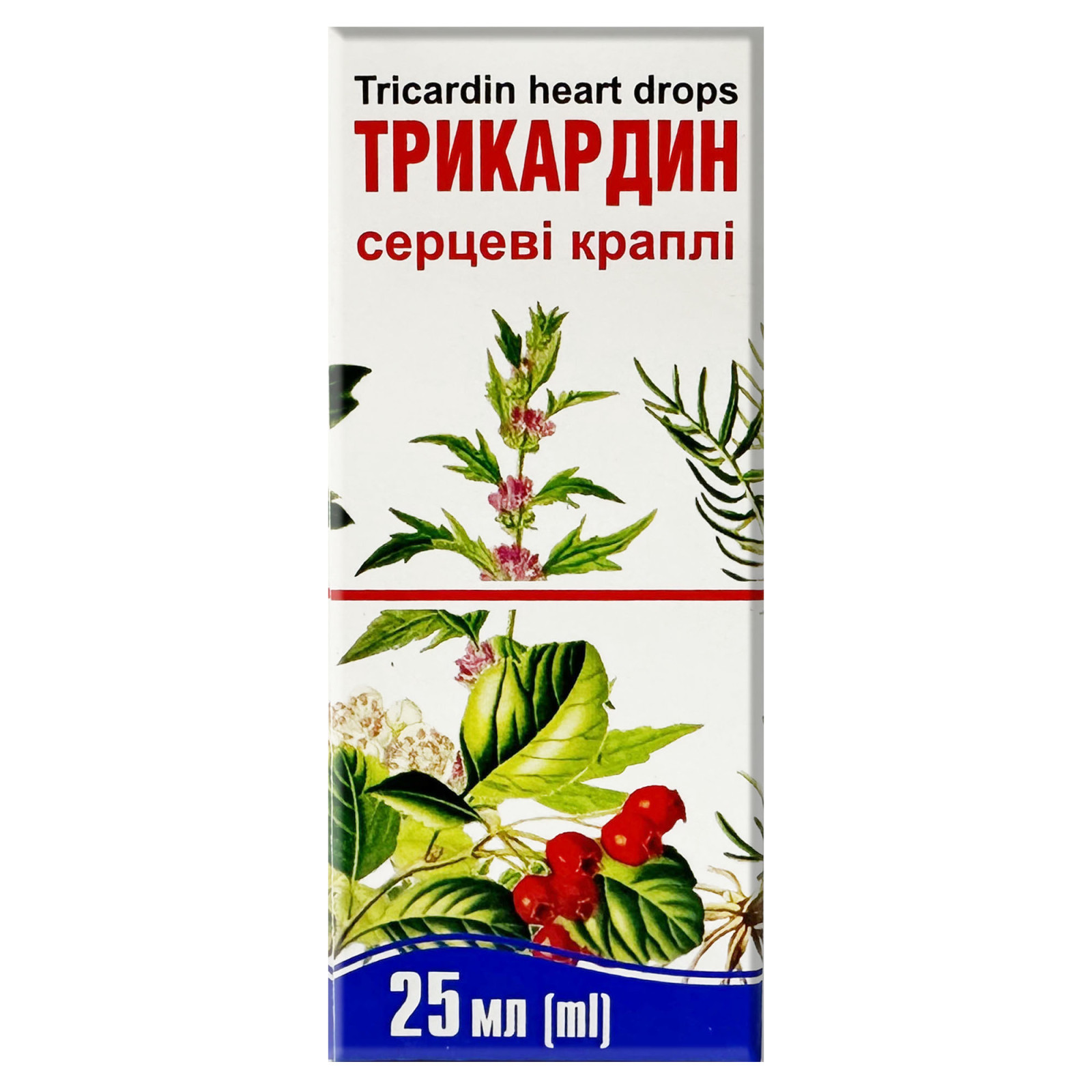 Оральні краплі TriCardin для здорового серця з екстрактами кореня валеріани, пустирника та глоду 25 мл/0.85 Fl Oz