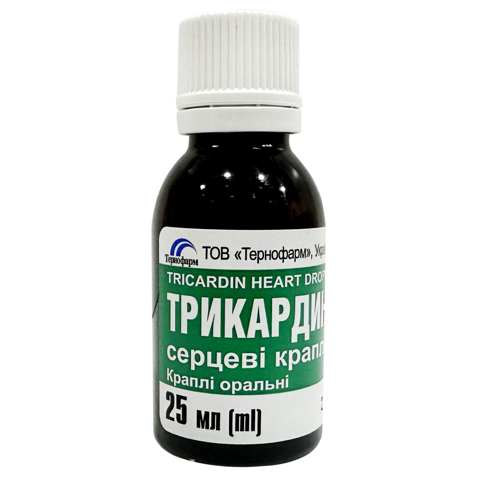 Оральні краплі TriCardin для здорового серця з екстрактами кореня валеріани, пустирника та глоду 25 мл/0.85 Fl Oz