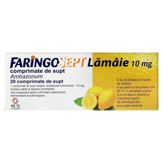 Faringosept with Lemon Flavour (20 Lozenges)