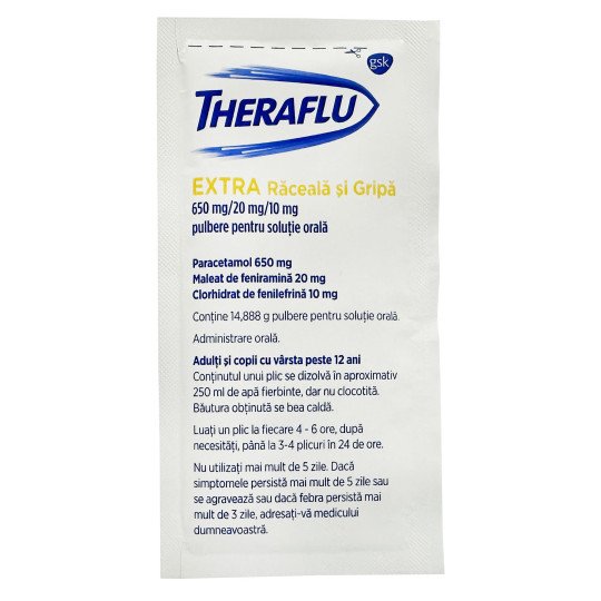 Терафлю Экстра со Вкусом Лимона (10 пакетиков)