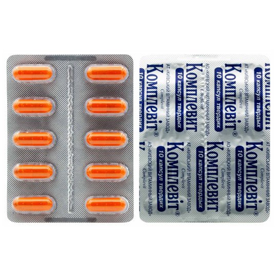 Complevit Multivitamin with B-complex, Vitamin C, Folic Acid and Calcium (20 capsules)