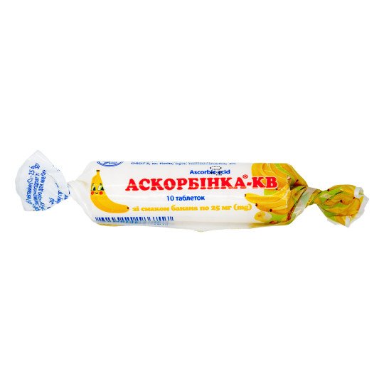 Ascorbic Acid (vitamin C) with Sugar (10 tablets) - Banana Flavor Ascorbic Acid (vitamin C) with Sugar (10 tablets) - Banana Flavor