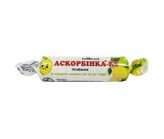 Аскорби­новая Кислота с Саха­ром со Вкусом Лимона (10 таблеток)