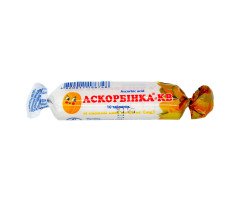 Аскорбінова кислота (вітамін C) з цукром (10 таблеток) - Динний смак Аскорбінова кислота (вітамін C) з цукром (10 таблеток) - Динний смак