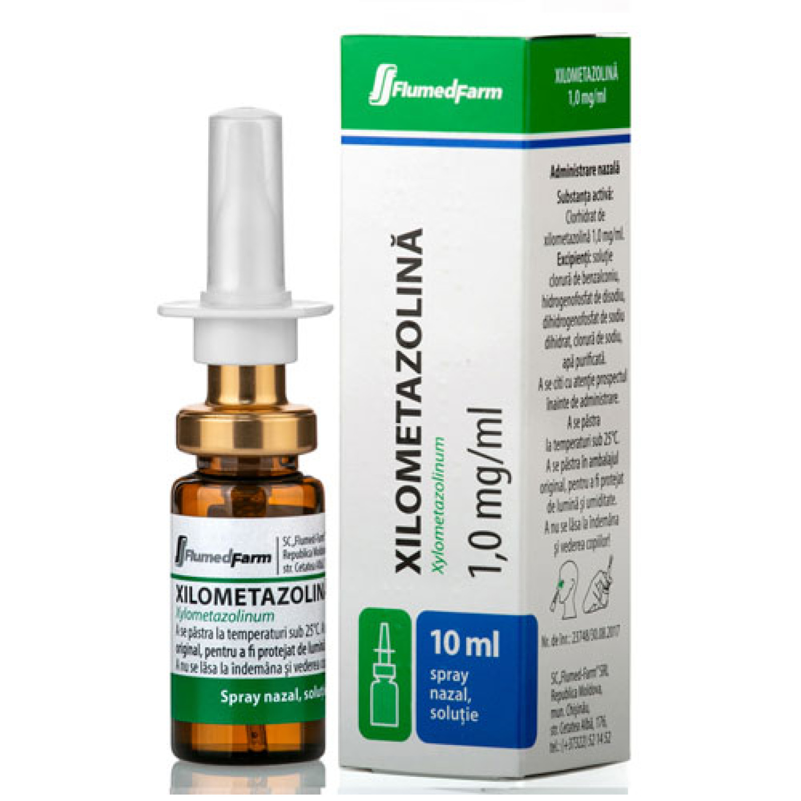 Xylometazoline 0.1% Nasal Spray 10ml/0.33 Fl Oz