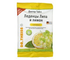 Леденцы Липа и Лимон с Витамином С от Dr. Theiss 75г
