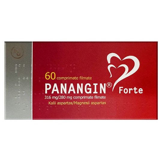 Panangin Forte (60 tablets) -  Magnesium & Potassium Aspartate Supplement