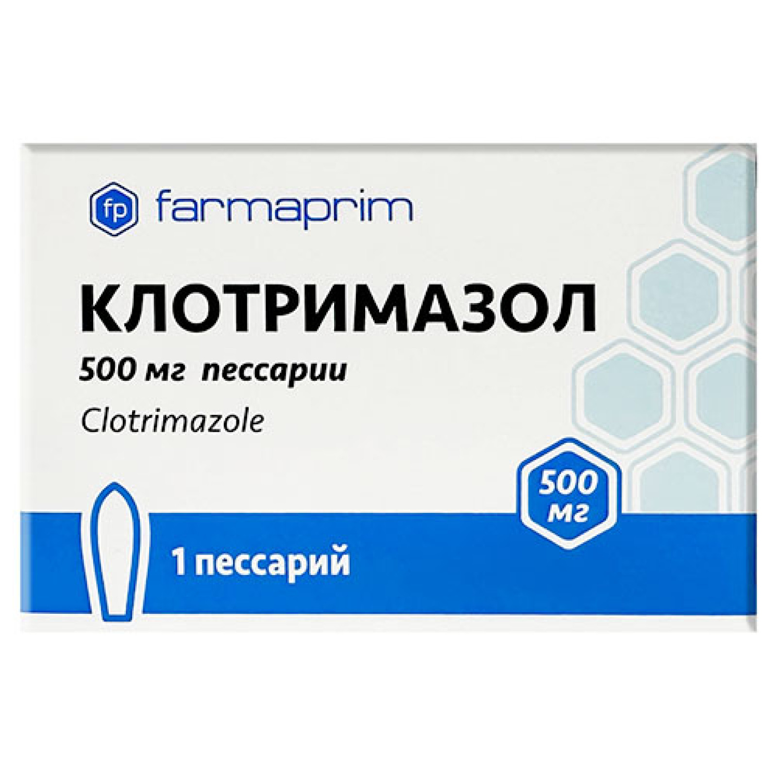Вагінальні таблетки клотримазолу 500mg (1 шт.)