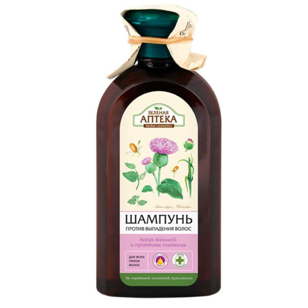 Green Pharmacy - Шампунь з лопухом та пшеничними протеїнами для тонкого волосся 350ml/11.8 Fl Oz