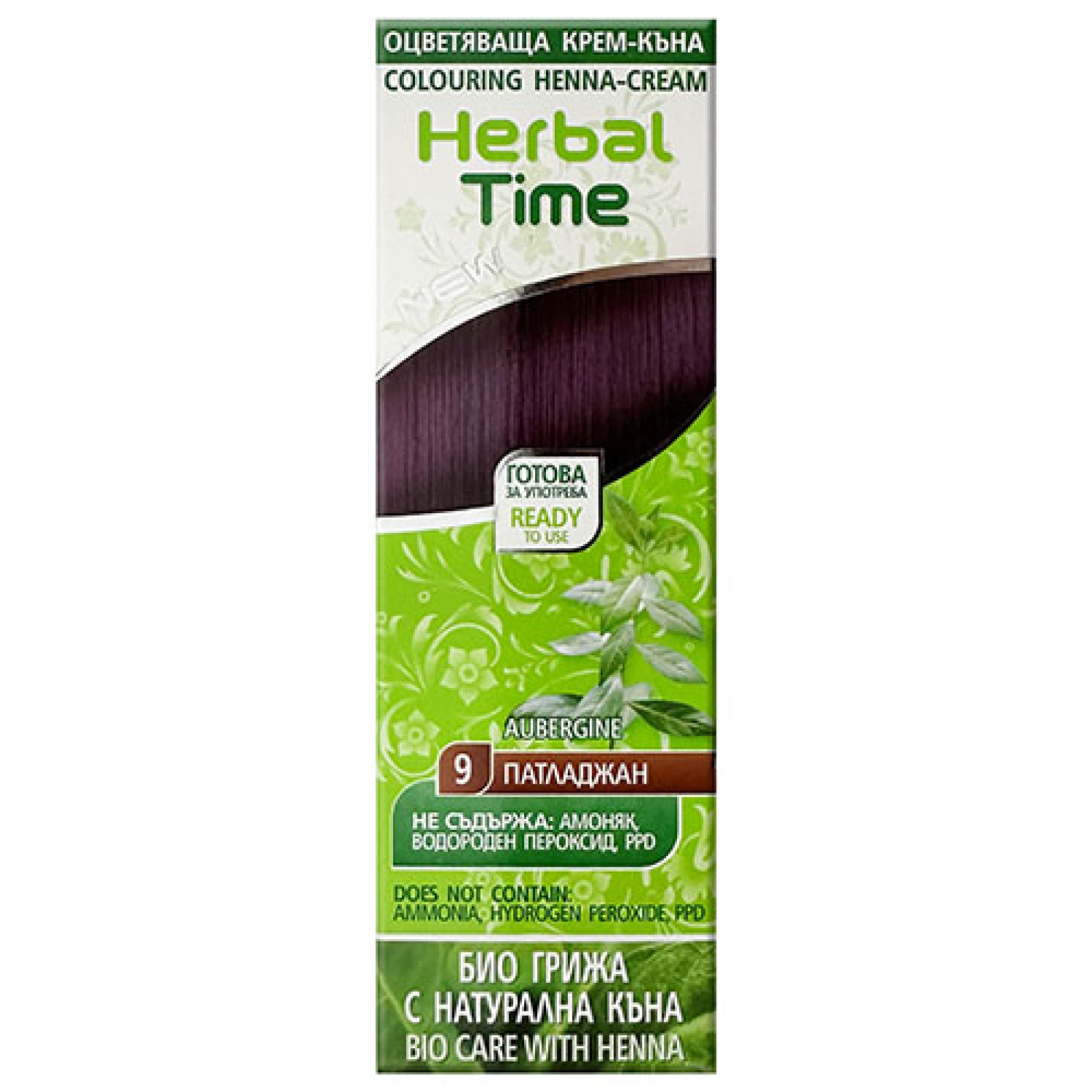 Тонуюча фарба для волосся з хною 75ml/2.5 Fl Oz - Баклажан