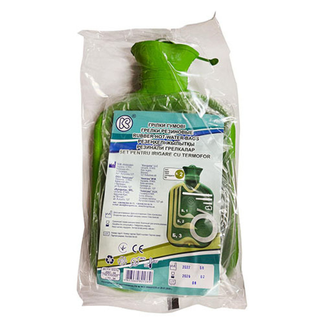 Гумова грілка / комплект для клізми (Fountain Syringe) B2 (2 liter/2.1 Quarts) - Натуральний каучук
